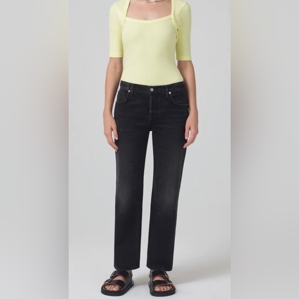 Citizens of Humanity Neve Low Slung Relaxed Jean Denim in Obsidian 26